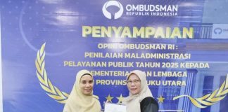 Hadiri Penyampaian Opini Ombudsman RI, Kasubag TU Kantah Morotai Tekankan Prinsip Transparansi dan Akuntabel dalam Pelayanan Publik