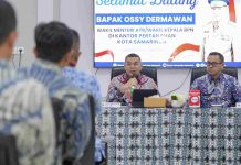 Berikan Pengarahan di Kantah Kota Samarinda, Wamen Ossy: ATR/BPN Harus Jadi Solusi Atas Pembangunan di Kalimantan Timur 